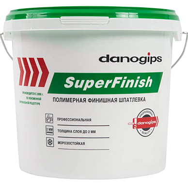 Шпатлевка DANOGIPS Superfinish финишная готовая 3л/5кг ведро