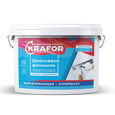 Шпатлевка финишная выравнивающая KRAFOR акриловая 1,5кг