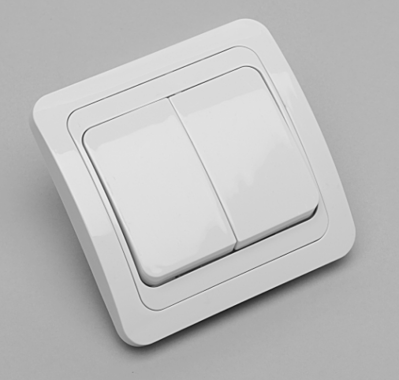 Выключатель FORZA Лайт двухклав.белый 904-125