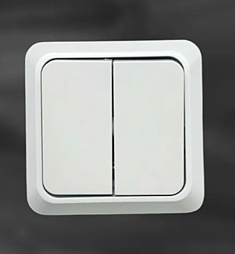 Выключатель наклад. двухклав.905-038