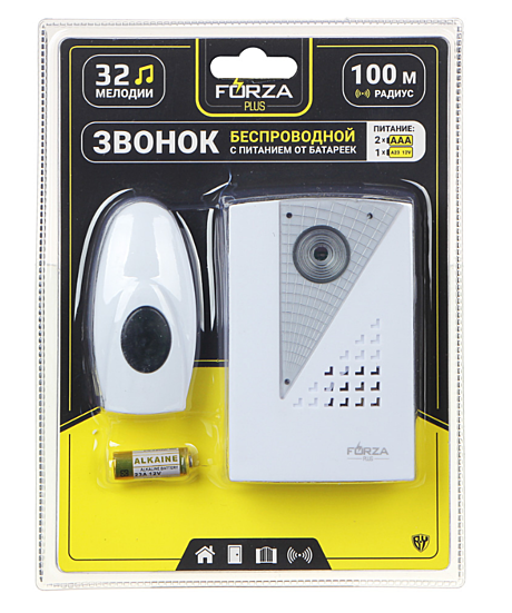 Звонок эл. FORZA беспроводной 36 мелодий ZV007 924-048