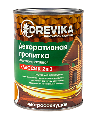 Пропитка декоративная CLASSIC 2в1 Сосна 0,75л DREVIKA