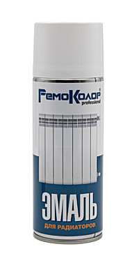 Эмаль-аэрозоль ремонтная для радиаторов отопления РемоКолор БЕЛАЯ глянцевая 520мл 69-9-181