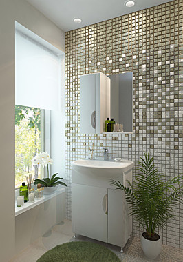 Зеркало-шкаф VANESSA-60 белое левое