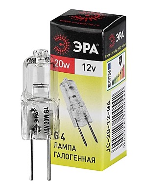 Лампа галоген. ЭРА G4-JC-20W-12V С0027369