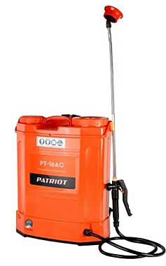 Опрыскиватель садовый ранцевый аккумуляторный PATRIOT PT-16АС, свинцово-кислотный;16 л