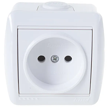 Розетка Lezard НАТА б/з керамика белая 710-0200-121