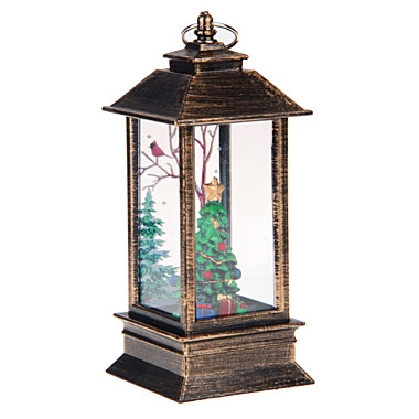 СНОУ БУМ Светильник декор.в виде фонаря с LED подсветкой, 3xAG13,один режим, 5,3x5,3x13см,пластик