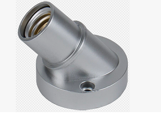 Патрон эл.Ecola накладной наклонный Е27 серебрянный