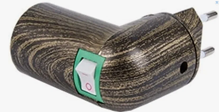 Переходник вилка-патрон Е27 Ecola с выключ. черненая бронза