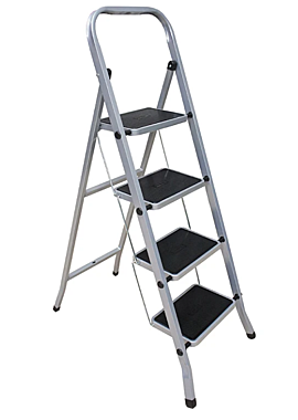Лестница-стремянка 4 ступени бытовая с широкими прорезин.ступенями СК314 (СК804)
