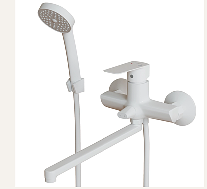 Смеситель для ванны и раковины MIXLINE ML15-02W БЕЛЫЙ 35к 556662