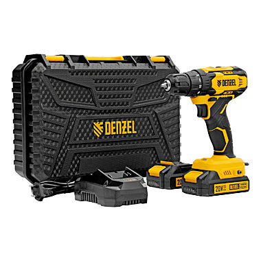 Дрель-шуруповерт аккумуляторная DENZEL CDQ-20 Li-Ion 20В // Denzel 26118