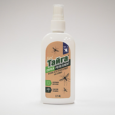 Спрей от комаров и всех кровососущих репеллент 125мл ТАЙГА 69-8-223