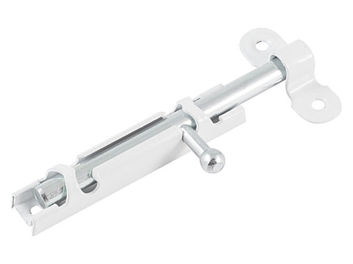 Шпингалет 80мм с полимерным покрытием (белый) 70-0-208