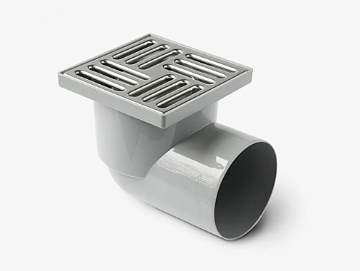 Трап 110 с горизонтальным отводом, с нерж.решёткой (150х150) 9-2600-110-47-01-04 PRO AQUA