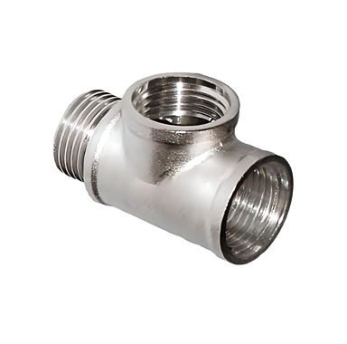 Тройник 15мм г/г/ш VIEIR никель TFFHN333