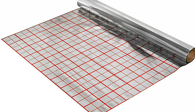 Основа под теплый пол SDM ТШО М металлизир. 3мм 1мх5м с клеящим слоем с лайнером рулон