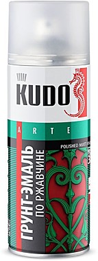 Грунт-эмаль по ржавчине KUDO 520мл KU-319005 ЧЕРНАЯ RAL9005
