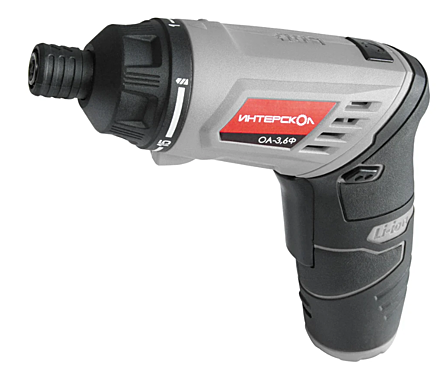 Отвертка аккумуляторная Интерскол ОА-3,6-ф (+фонарь) кейс 433.0.1.00