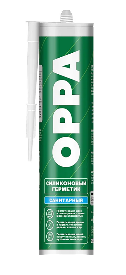 Герметик силиконовый K, OPPA S  санитарный бесцветный 260мл
