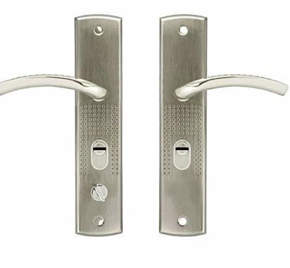 Ручка дверная на планке 200 96-68мм прав.мат.никель 22444