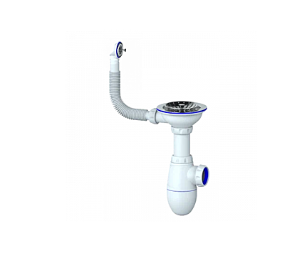 Сифон UNICORN В411 с круглым переливом 3 1/2