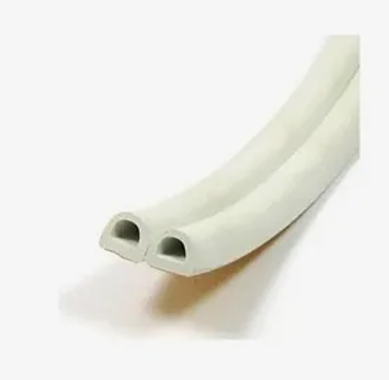 Уплотнительная лента самоклеящаяся вспененный EPDM каучук, D-профиль, белая, 9x6мм, 10м 50-3-210