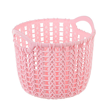 Корзинка вязаная круглая с ручками VETTA  пластик, 11x13см 406-136