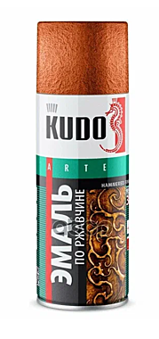 Краска-аэрозоль KUDO по ржавчине KU-3007 молотковая медная 520мл