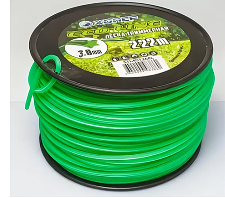 Леска для триммера ХОПЕР ECO-LINE звезда 3,0мм*3LB 222м зеленая
