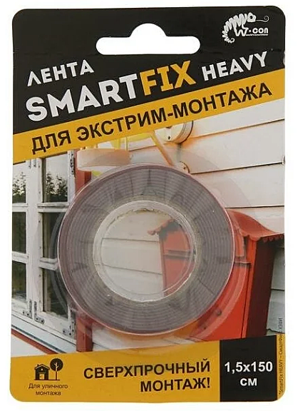 Лента монтажная 1,5х150см SFV1515G всепогодная W-con SmartFix HEAVY серая /36 121 956