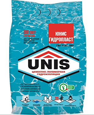 Полимерная гидроизоляция UNIS Гидропласт 5кг