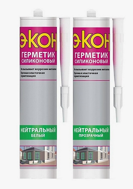 Герметик силиконовый ЭКОН нейтральный универсальный прозрачный 280мл 973790 1204664 1306509