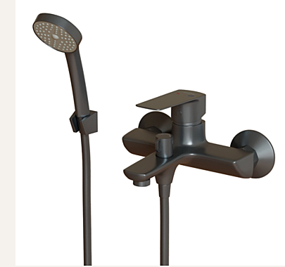 Смеситель для ванны MIXLINE ML15-01GR ГРАФИТ 35к 556668