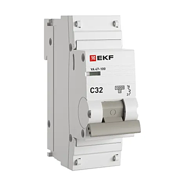 Автомат EKF ВА 47-100 1Р одинар 32А