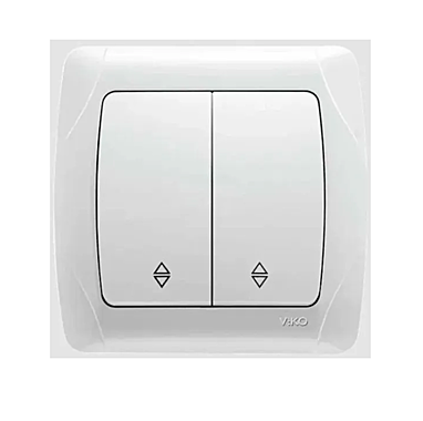 Выключатель Кюнсен Радуга СП двойной белый