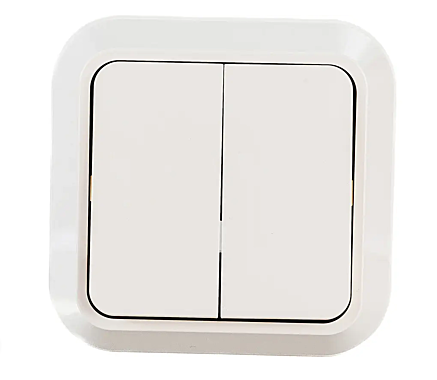 Выключатель Кюнсен SIVA  наклад.двойной