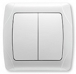 Выключатель VI-KO Кармен внутр.двойной.белый(561002)