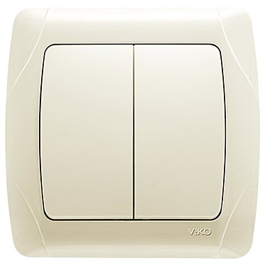Выключатель VI-KO Кармен внутр.двойной. кремовый