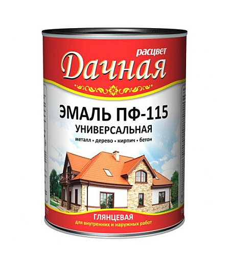 Эмаль ПФ-115 РАСЦВЕТ Дачная 2,7кг уголек (черная)