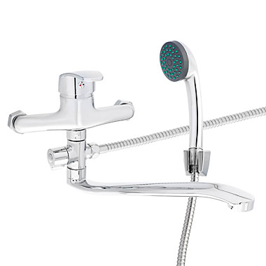 Смеситель для ванны Klabb 13 дл.изогн нос керам. картридж 40мм хром 566-169