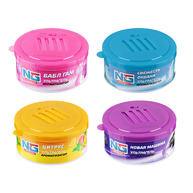 Ароматизатор NEW GALAXY гелевый Ультрагель, бабл гам,новая машина, свежесть океана,цитрус 794-562