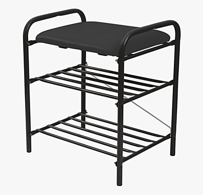 Банкетка-1 3-яруса сидение мягкое Б1 черный