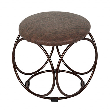 Банкетка круглая медный антик БН 140МА