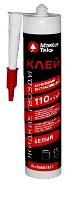 Клей акриловый (жидкие гвозди) MasterTeks ProfiMaster 110кг/м2 экстрасильный 0,469кг белый