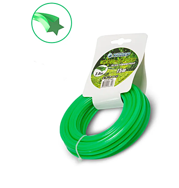 Леска для триммера ХОПЕР ECO-LINE звезда 3,0мм*15м (картон) зеленая