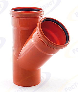 Тройник 160/160/45 (с/к) рыжий