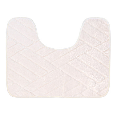 VETTA Коврик для туалета, вельвет, губка 0,8 см, полиэстер, 50х40 см, плитка, молочный, -790