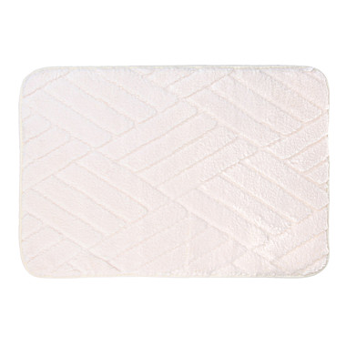 VETTA Коврик для ванной, вельвет, губка 0,8 см, полиэстер, 40х60 см, плитка, молочный, -789
